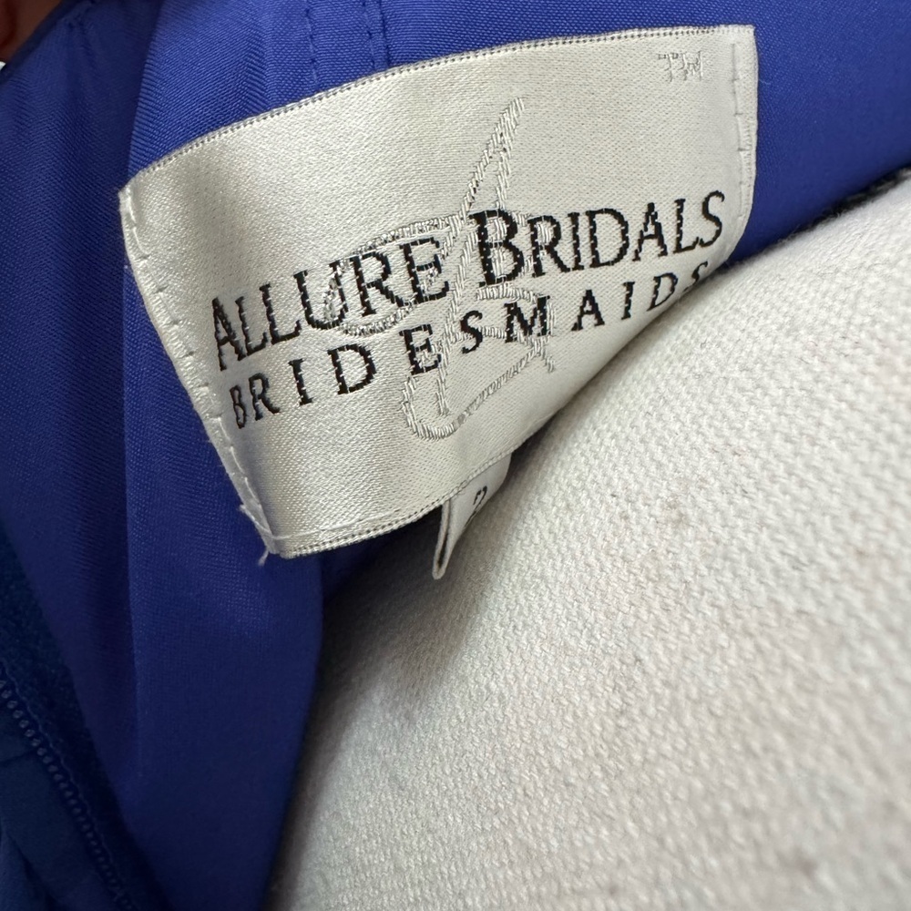 Allure 1267 Bridesmaid Dress Royal Size 2 NWT - Picture 5 of 6